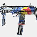 Custom Designed MP7 Submachine Gun With Vibrant Colorful Graphics 3d model