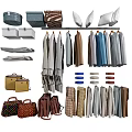 Organized Hanging And Folded Clothes With Various Styles Storage Bags Baskets