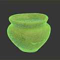 Ancient Handcrafted Earthenware Jar Sculpture with Cracked Textured Surface and Orange Red Tones