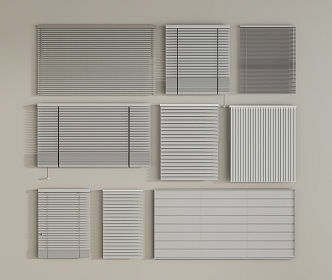 Modern venetian blinds combination 3d model