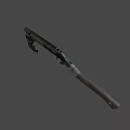 weapon shotgun axe 3d model