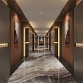 New Chinese Hotel Aisle 3d model