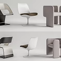Modern Leisure Chairs Collection With Sleek Lines White Black Gray Colors And Unique Base Designs