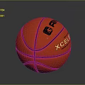 XCELER Orange Basketball With Black Stitching And Logo For Sports Activities