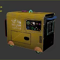 Yellow 12V ACTIVES Portable Power Generator With Mobile Wheels Design