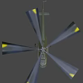 Green Military Helicopter With Twin Rotor And Red Star Emblem Design