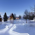 Modern Snow View Chalet Snow View 3d model