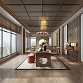 New Chinese-style private room 3d model