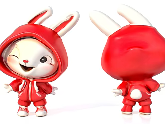 Mr. Rabbit Doll Decorative Ornaments 3d model
