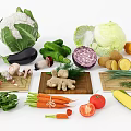 Modern Vegetables 3d model