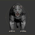 Modern saber-toothed tiger ancient animal 3d model