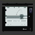 Modern Computer Controlled 3D Printer With Transparent Cover LCD Screen And Black White Design 3d model