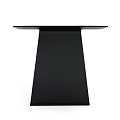 Sleek Black Modern Dining Table With Geometric Legs And Minimalist Smooth Surface 3d model