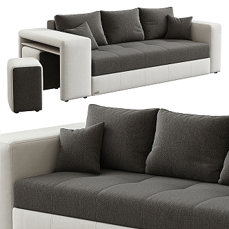 Three-seat sofa 3d model