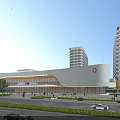 Modern Hospital Building Architectural Design With Glass Curtain Walls And High Rise Structures