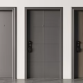 Modern Security Doors With Sleek Designs And Secure Lock Systems For Home Protection 3d model