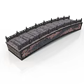 Traditional Chinese Stone Bridge With Ornate Railings And Decorative Side Panels