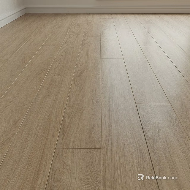 Light Tone Wooden Floor With Natural Grain And Smooth Surface For Modern Home Interior 3d model 