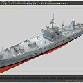 Imagined Enemy PBR US Navy Blue Ridge Class Amphibious Landing Command Ship Blue Ridge USS Whitney Mountain Joint Command Ship JCS 3d model