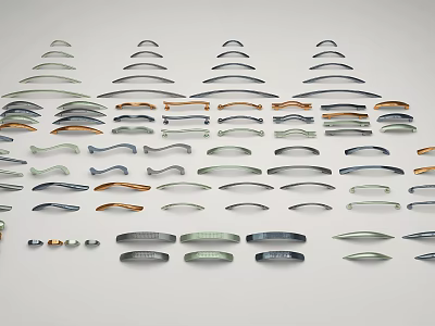Various Stylish Cabinet Handles With Different Shapes Colors And Designs 3d model
