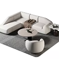 Modern Sofa Coffee Table Combination Sofa Combination 3d model