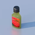 Household Green Bottle With Black Cap And Red Yellow Label For Daily Use