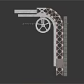 Ornate Metal Mechanical Equipment With Gear Chain And Frame Structure Design