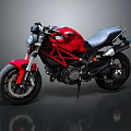 Red Sporty Motorcycle With Black Seat Stylish Frame And Modern Design Details