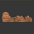 Rocky Terrain With Layered Brown Rock Structure Natural Texture And Detailed Formation