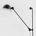 Modern Black Wall Lamp With Adjustable Arm For Minimalist Interior Lighting Design 3d model