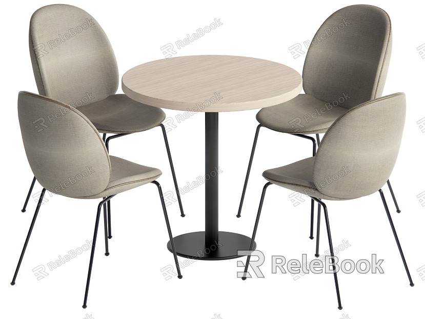 Modern leisure table and chair combination model