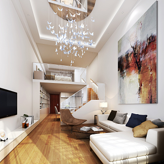 Modern Apartment Duplex Apartment 3d model