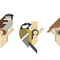 Unique Bird Shaped Wooden Wall Mounted Decorative Hooks For Home Decor