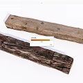 Rustic Stone Wood Beams With Natural Aged Texture And Decorative Holes