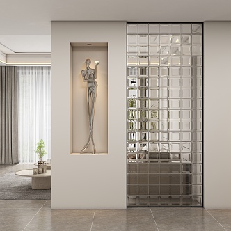 Entrance aisle partition 3d model