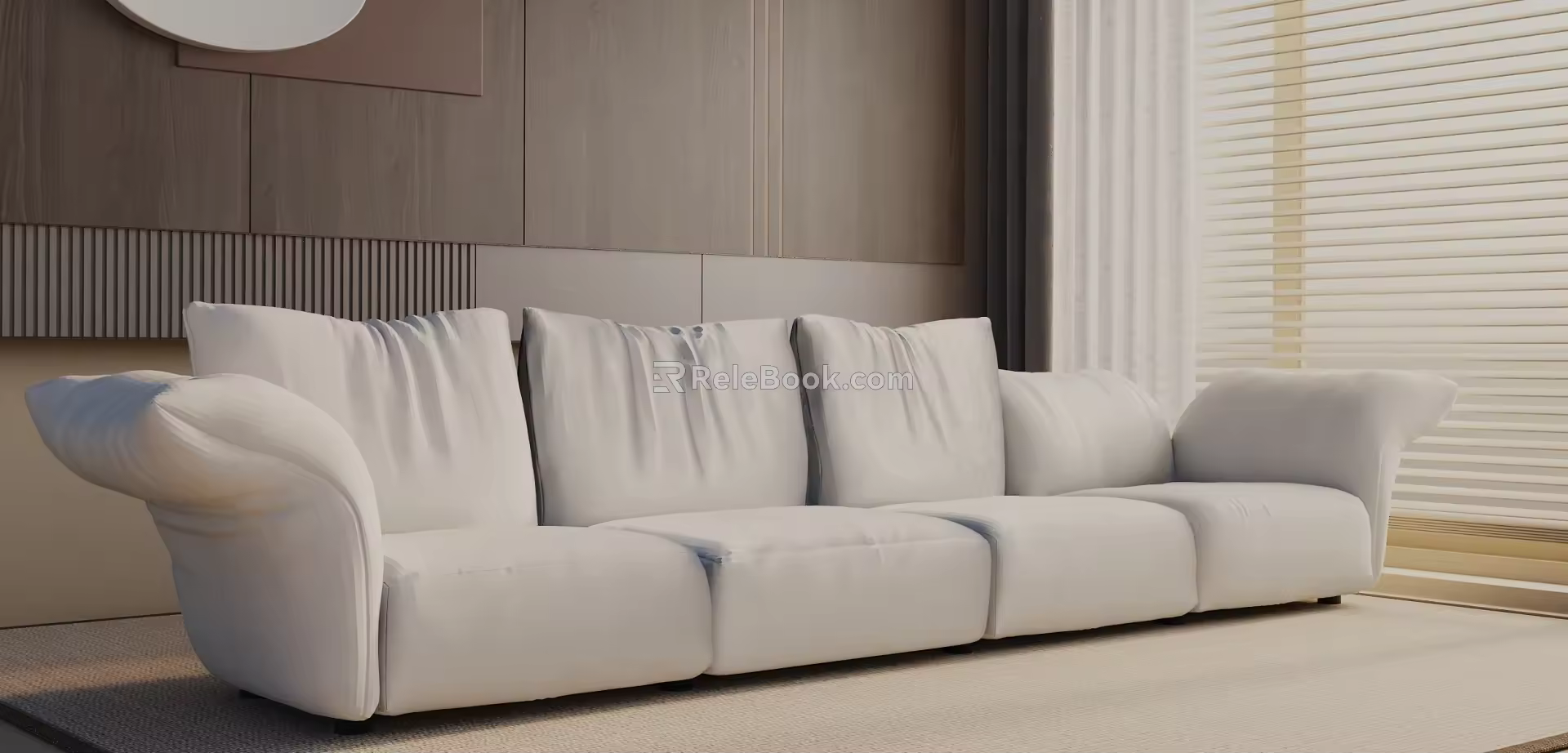 Three-seat sofa 3d model