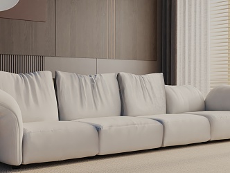 Three-seat sofa 3d model