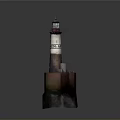 Decorative Lighthouse Figurine For Home Decoration With White And Brown Design