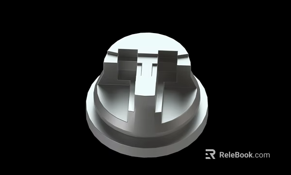 Precision 3D Modeled Mechanical Part With Cylindrical Base And Geometric Grooves 3d model 