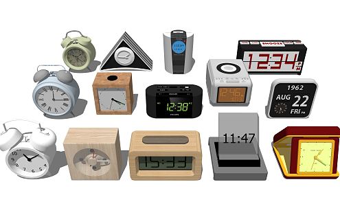 Modern clock alarm clock 3d model