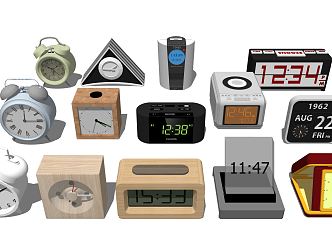 Modern clock alarm clock 3d model