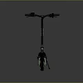 Black Electric Scooter With Green Wheels Modern Design And Sturdy Handlebar