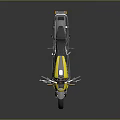 Stunning Modern Yellow Motorcycle With Sleek Body Black Seat And Alloy Wheels