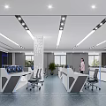 modern command center 3d model