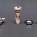 Essential Hardware Tools Including Bolts and Nuts for Construction and Repair 3d model