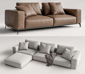 Modern Combination Sofa Multiplayer Sofa 3d model