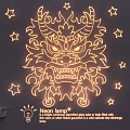 Chinese Style Neon Lamp Combination With Decorative Dragon Head Shape And Stars