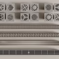 Various Decorative Grille Designs With Different Patterns And Shapes For Ventilation 3d model