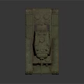 Green Military Tank With Weathered Surface Turret And Armored Tracks On Dark Background