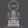 Popular Photo Check-in Spot With Digital Screen And Multi Level Platform
